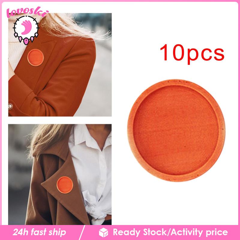 Set 10 Ghim Cài Áo Bằng Gỗ Hình Khay Đựng Đồ DIY