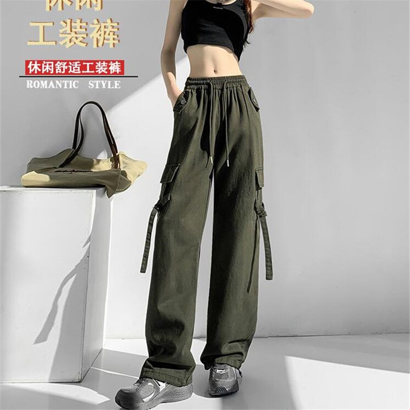 Quần Dài Lưng Cao Ống Rộng Màu Đen Thời Trang Cá Tính Cho Nữ