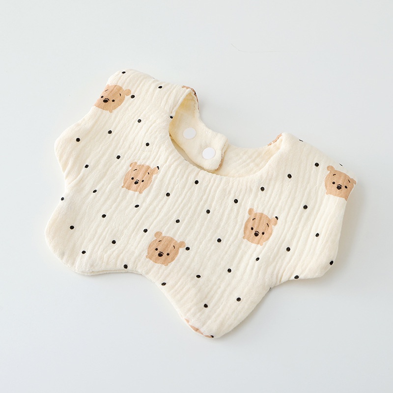 Yếm Ăn Vải Cotton Chống Thấm Nước Dành Cho Bé Sơ Sinh