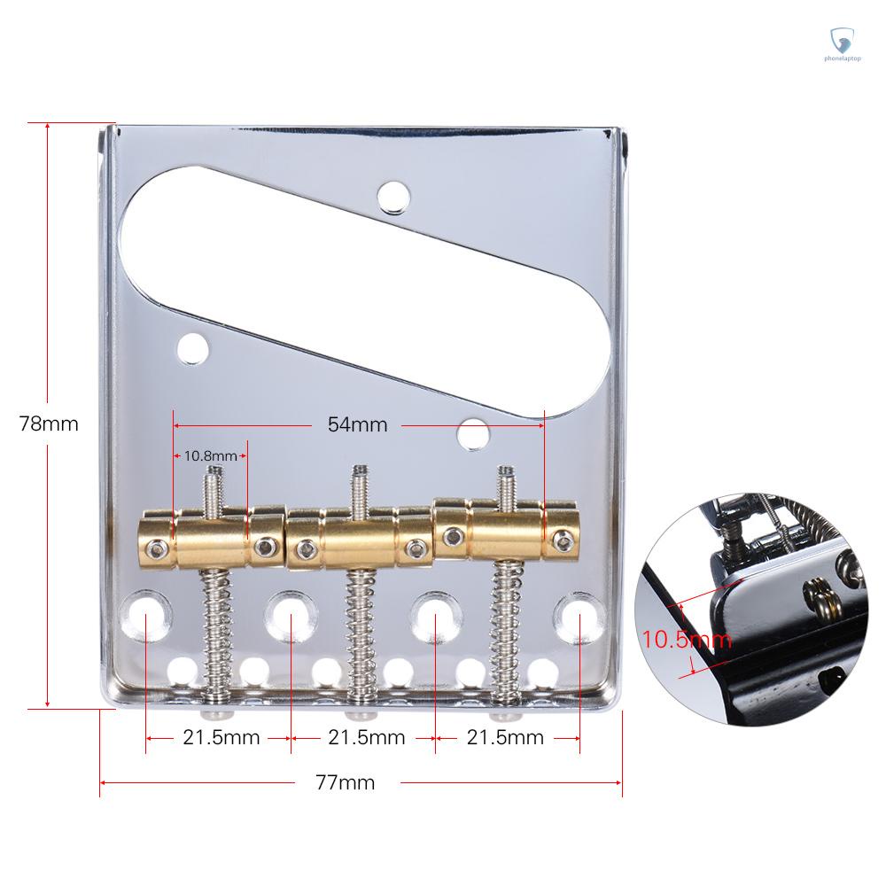 Cầu Ngựa Gạt Tàn Bằng Đồng Thau Mạ Chrome Thay Thế Cho Đàn Guitar Điện F TL Kèm Ốc Vít Cờ Lê