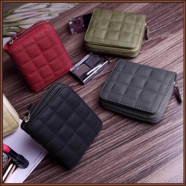 Jaz Ví Cầm Tay Mini Màu Trơn Có Khóa Kéo Cho Nữ