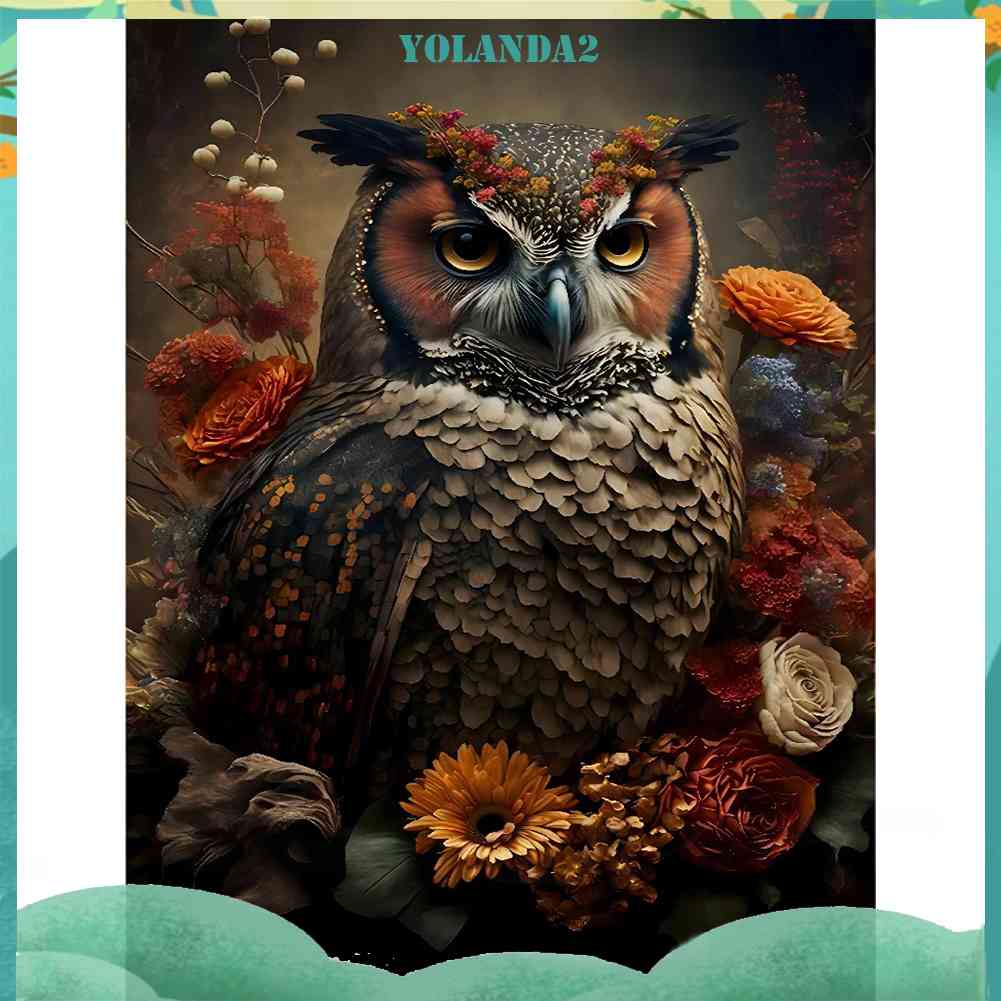 Tranh Đính Đá Kim Cương Toàn Bộ 5D DIY Hình Vẽ Con Cú