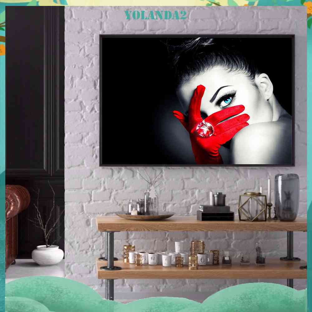 Tranh Đính Đá Kim Cương Toàn Bộ 5D DIY Hình Vẽ Người Đẹp Trang Trí Nhà Cửa