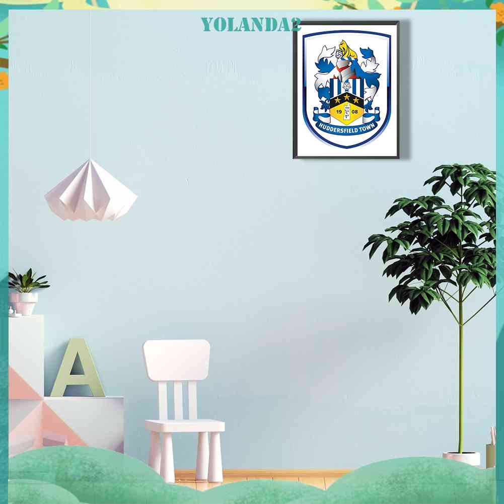 Bộ Tranh Đính Đá 5D Họa Tiết Câu Lạc Bộ Bóng Đá Huddersfield Độc Đáo DIY Dùng Trang Trí
