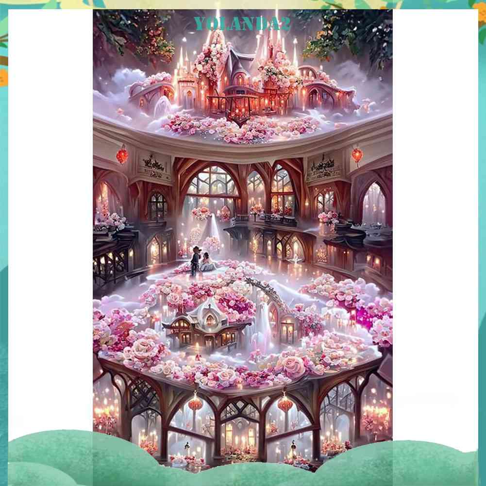 Bộ Tranh Đính Đá 5D Toàn Diện Họa Tiết Hoa Hồng Độc Đáo Trang Trí Nhà Cửa