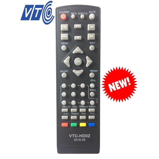 Remote điều khiển đầu thu VTC HD02 Loại đẹp tháo máy