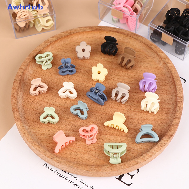 Set 10 Kẹp Tóc Càng Cua Nhựa Nhám 3cm Kiểu Dáng Hình Học Mới