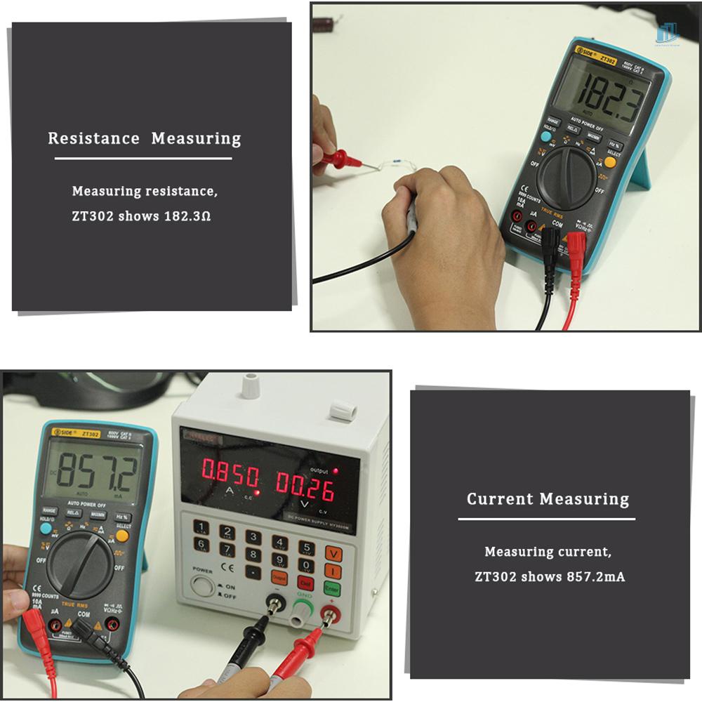 Vạn Năng Kế Kỹ Thuật Số BSIDE AC DC 9999 ZT302 Cầm Tay Đa Năng