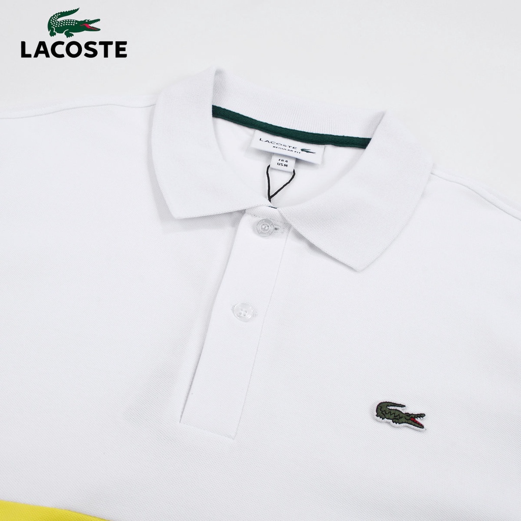 Áo Thun Polo Lacoste Tay Ngắn Màu Trơn Thời Trang Công Sở Cho Nam