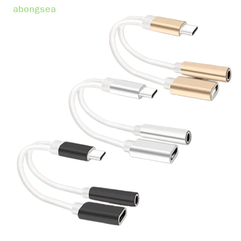 Dây Cáp Âm Thanh Chuyển Đổi 2 Trong 1 USB Type C Sang 3.5mm Cho Xiaomi Huawei Nice