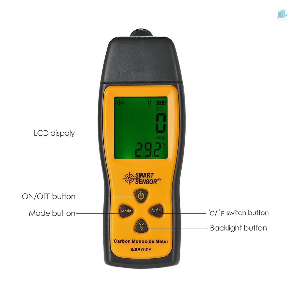 Máy Đo Nồng Độ Khí Gas Thông Minh Cầm Tay Màn Hình LCD 0-1000ppm