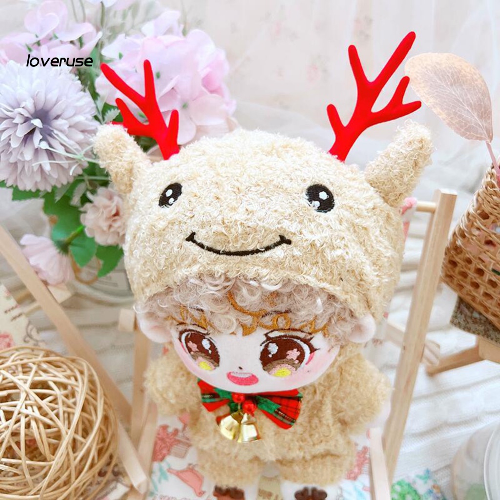 Áo Liền Quần Có Nón Bằng Vải Cotton 20cm Dành Cho Búp Bê 20cm