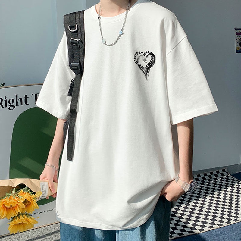 Áo Thun Mùa Hè Tay Ngắn Kích Thước Lớn Hợp Thời Trang Dễ Phối Đồ Phong Cách Mỹ Cho Nam Và Nữ