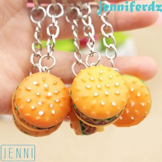 Móc khóa trang trí hình bánh hamburger làm thủ công