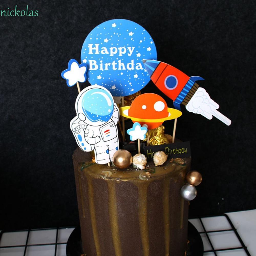 Topper Cắm Trang Trí Bánh Kem Hình Phi Hành Gia Cho Bé