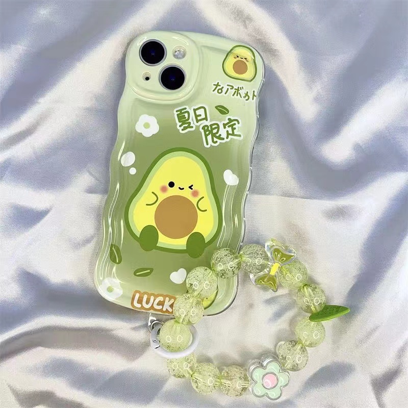 Ốp lưng Oppo Reno 8t 8z 8 7 6 5 4 3 7z F7 F5 Youth F11 Pro F9 Pro F1s A93 A94 A91 Cartoon lovely avocado Bracelet Wave edge soft phone case