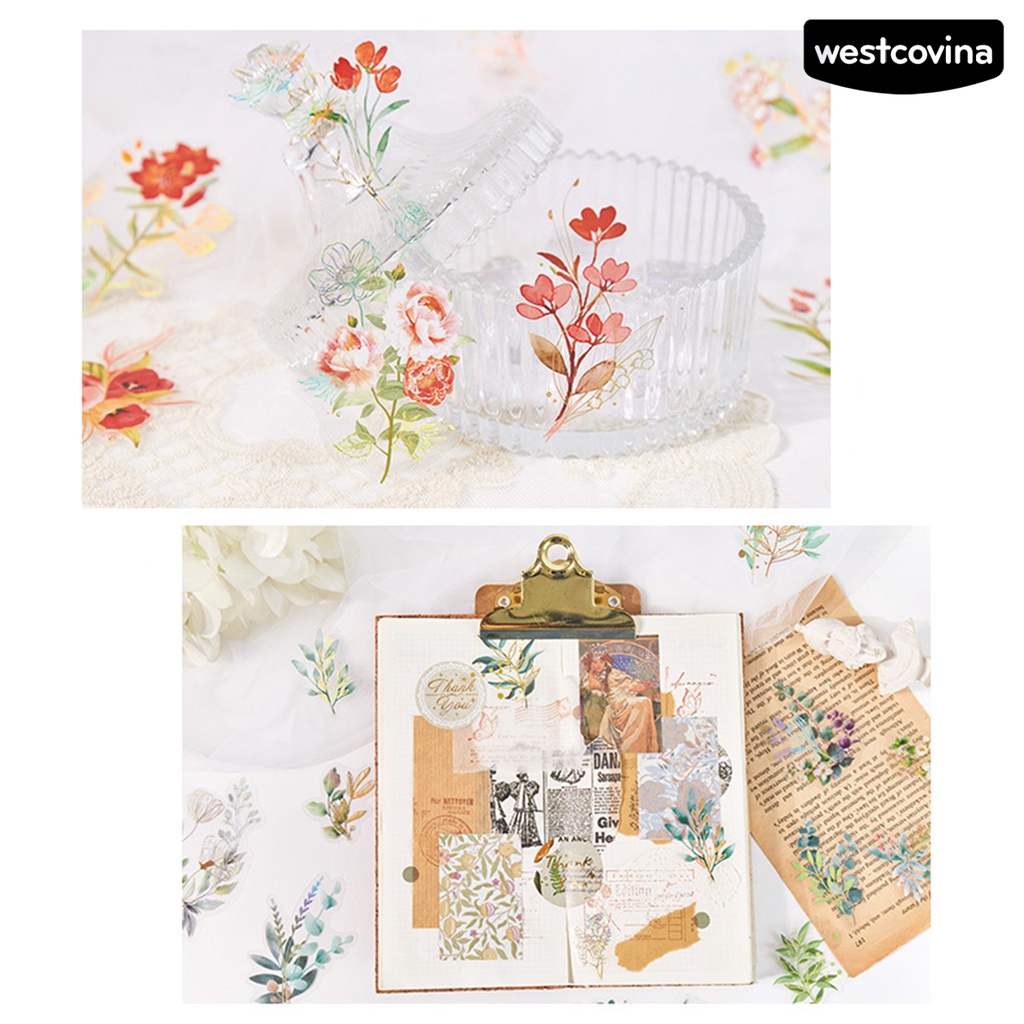 [COD]♪Túi 40 Miếng Dán Tự Dính Chống Thấm Nước Họa Tiết Hoa Xinh Xắn Trang Trí Đa Ứng Dụng