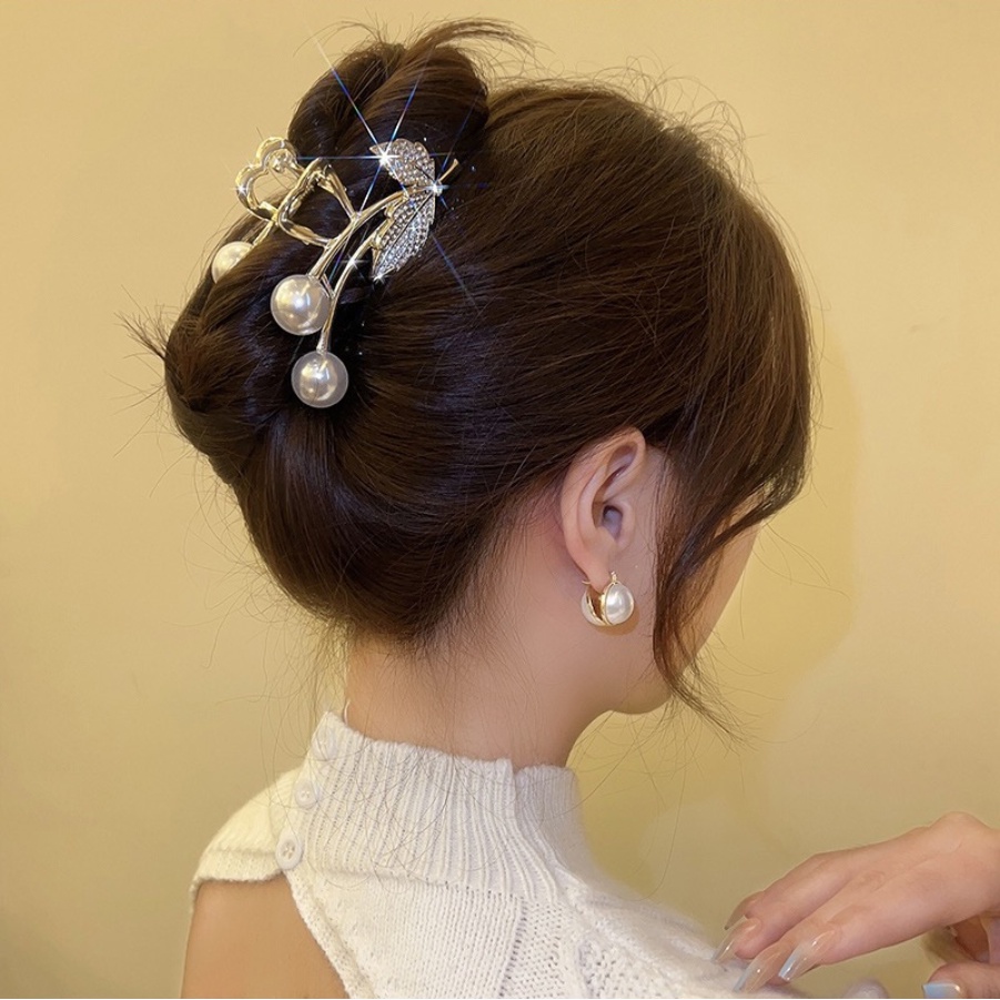 Kẹp Tóc Hình Quả Cherry Đính Đá Thời Trang Cho Nữ