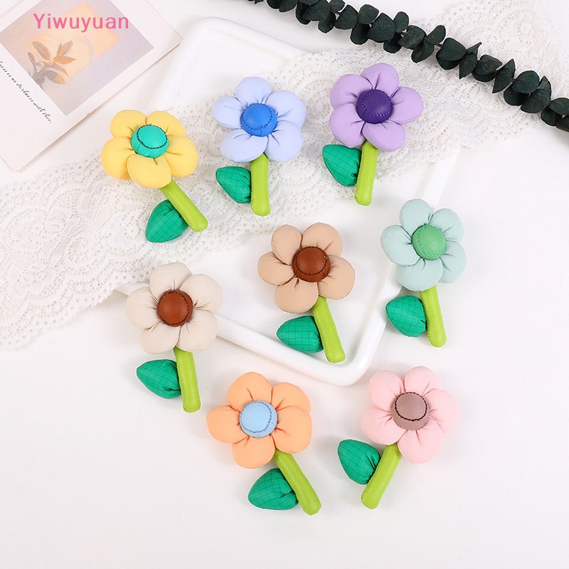 < Yiwuyuan > Ghim Cài Áo Bằng Cotton Họa Tiết Hoa Lá Nhiều Màu Sắc Macaron Hoa Giày Túi Xách Và Vớ Thời Trang Mới