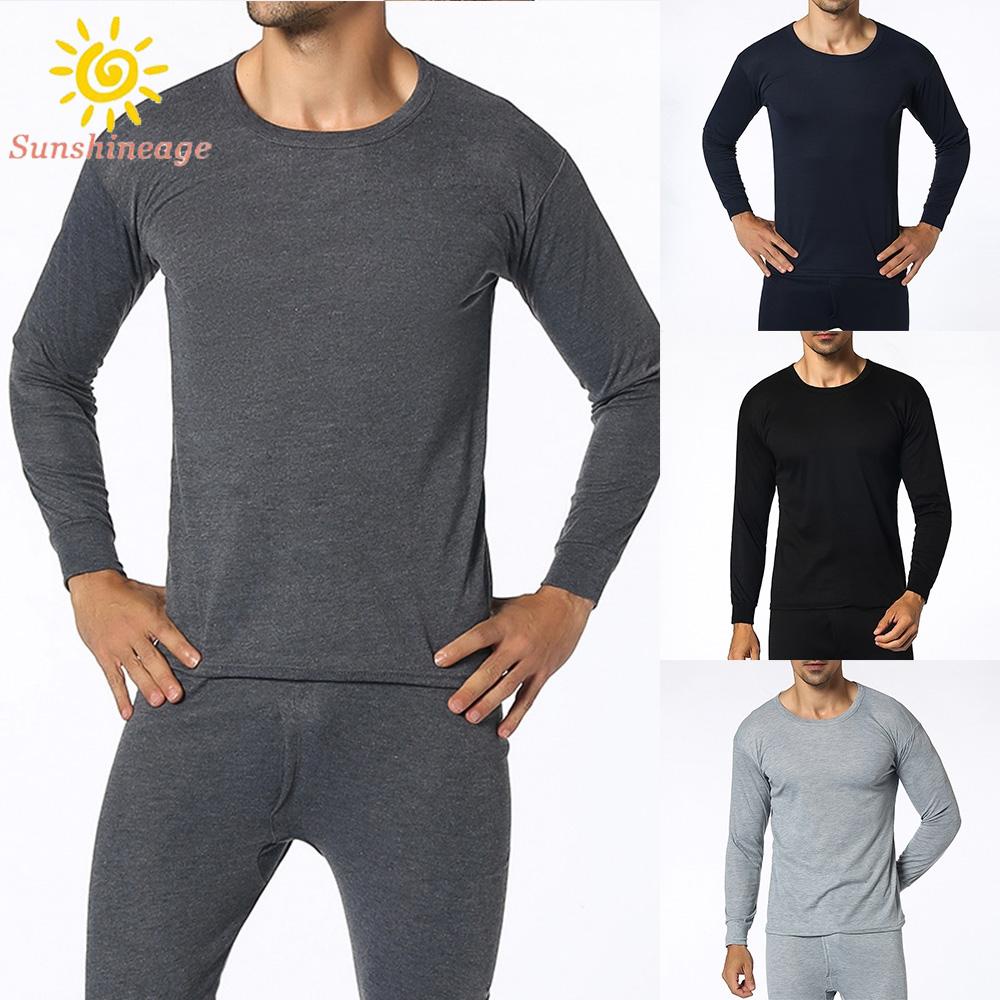Áo Thun DàI Tay Cổ TròN MàU SắC Đơn GiảN Cho Nam Size L-3XL