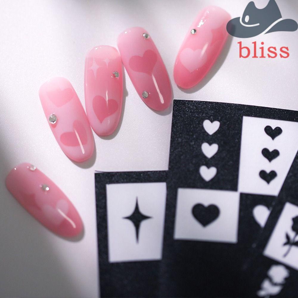 Miếng Dán Trang Trí Móng Tay Họa Tiết Trái Tim Bướm Xinh Xắn