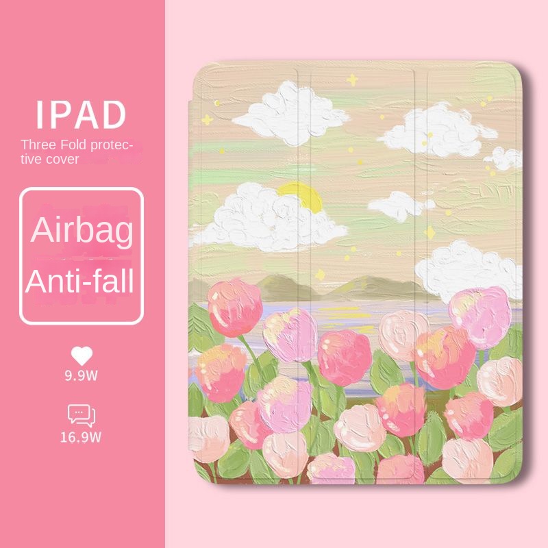 Ốp Máy Tính Bảng Mềm Họa Tiết Hoa Cho iPad GEN7 / 8 / 9 10.2 "GEN10 10.9" Pro11 "Pro12.9" 2022 Air4 Air5 Air3 mini6