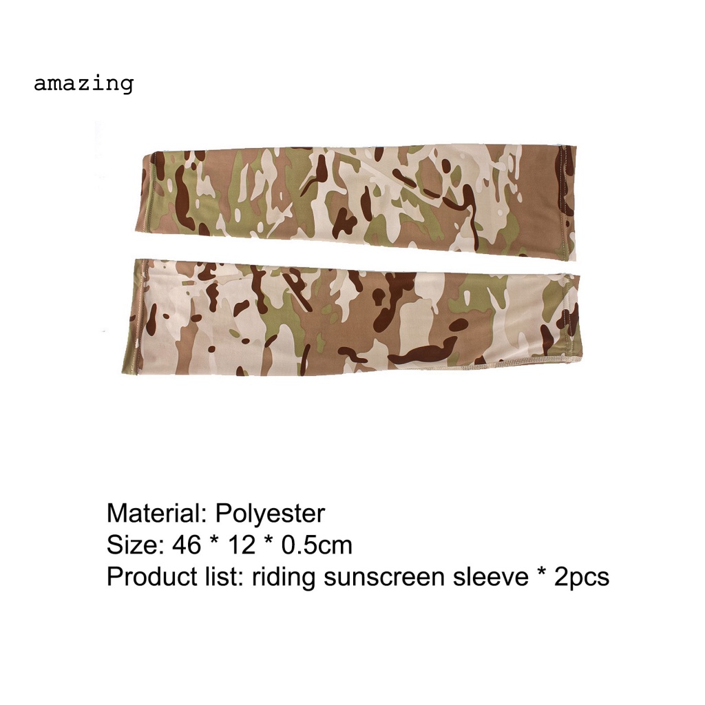 1 Cặp Vỏ Bọc Cánh Tay Làm Mát Bằng Polyester Tiện Dụng Khi Lái Xe / Leo Núi / Đi Biển /