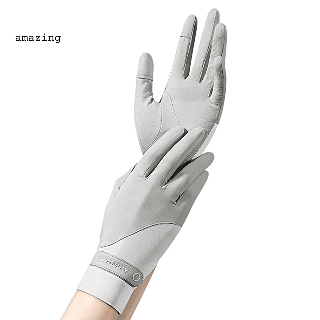 1 Đôi Găng Tay Chạy Xe Đạp Chống Nắng Màu Trơn Dành Cho Nữ