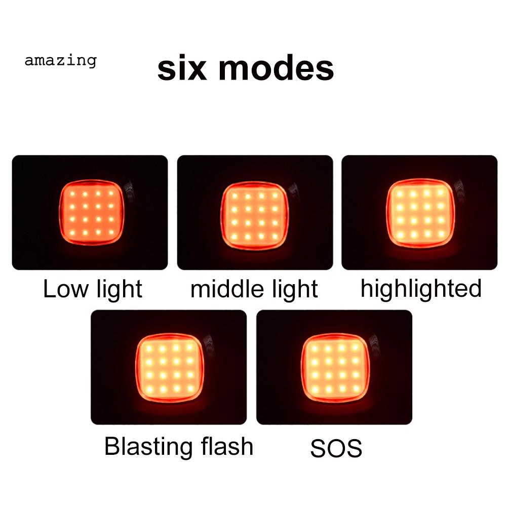 Đèn LED Cảnh Báo An Toàn Màu Đỏ Gắn Đuôi Xe Đạp Sạc USB