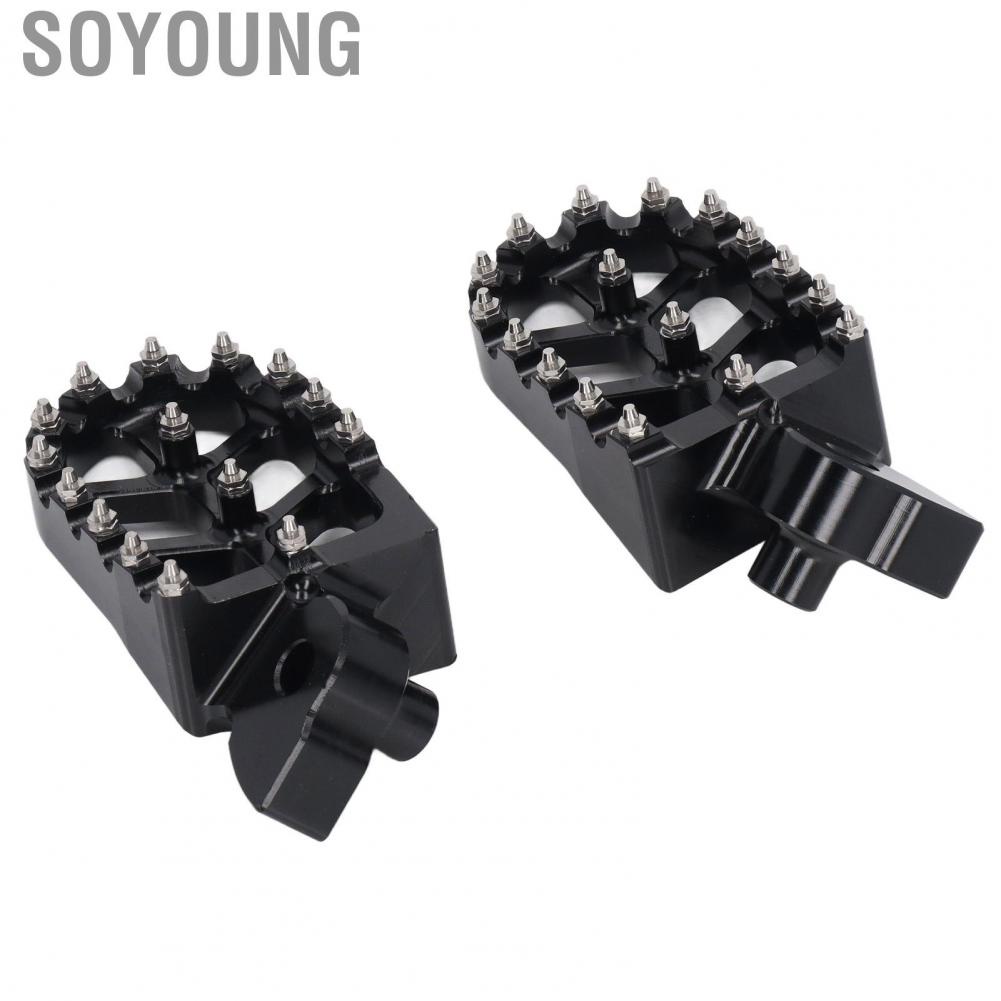 Soyoung Wide Foot Pegs CNC Aluminum Alloy Hardened Steel  Motorcycle Footrests for XR50R XR70R XR80R XR100R