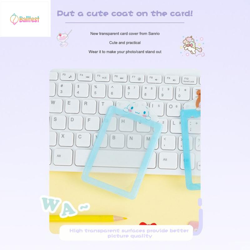 💜SANRIO Túi Đựng Thẻ Mini 1 Inch Họa Tiết Hoạt Hình Kèm Dây Đeo Sợi Xích Tiện Dụng