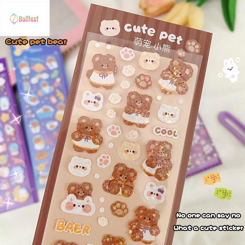 💜Sticker Lấp Lánh Phong Cách Hàn Quốc Trang Trí DIY Laptop, Sách Vở Học Tập