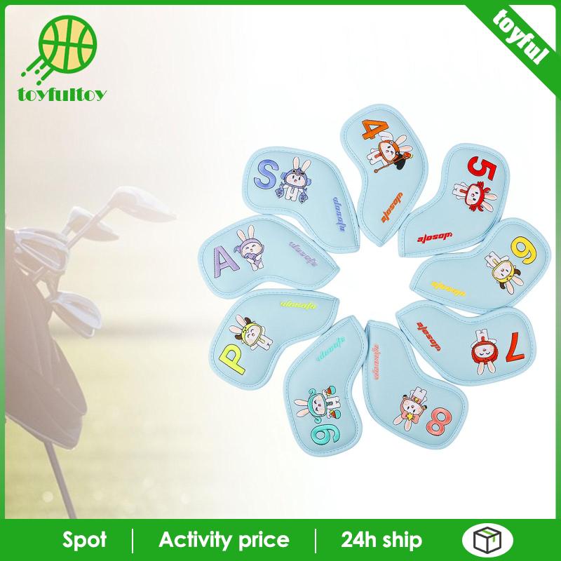Set 9 Vỏ Bọc Đầu Gậy Đánh Golf Bằng PU Gọn Nhẹ Cho Nam Nữ