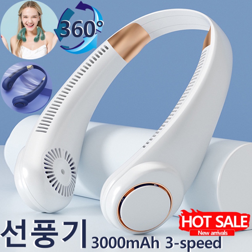 Quạt Làm Mát Đeo Cổ Không Cánh Sạc USB Mới 2023 F21 6000mAh 6-12 Tiếng Tiện Dụng