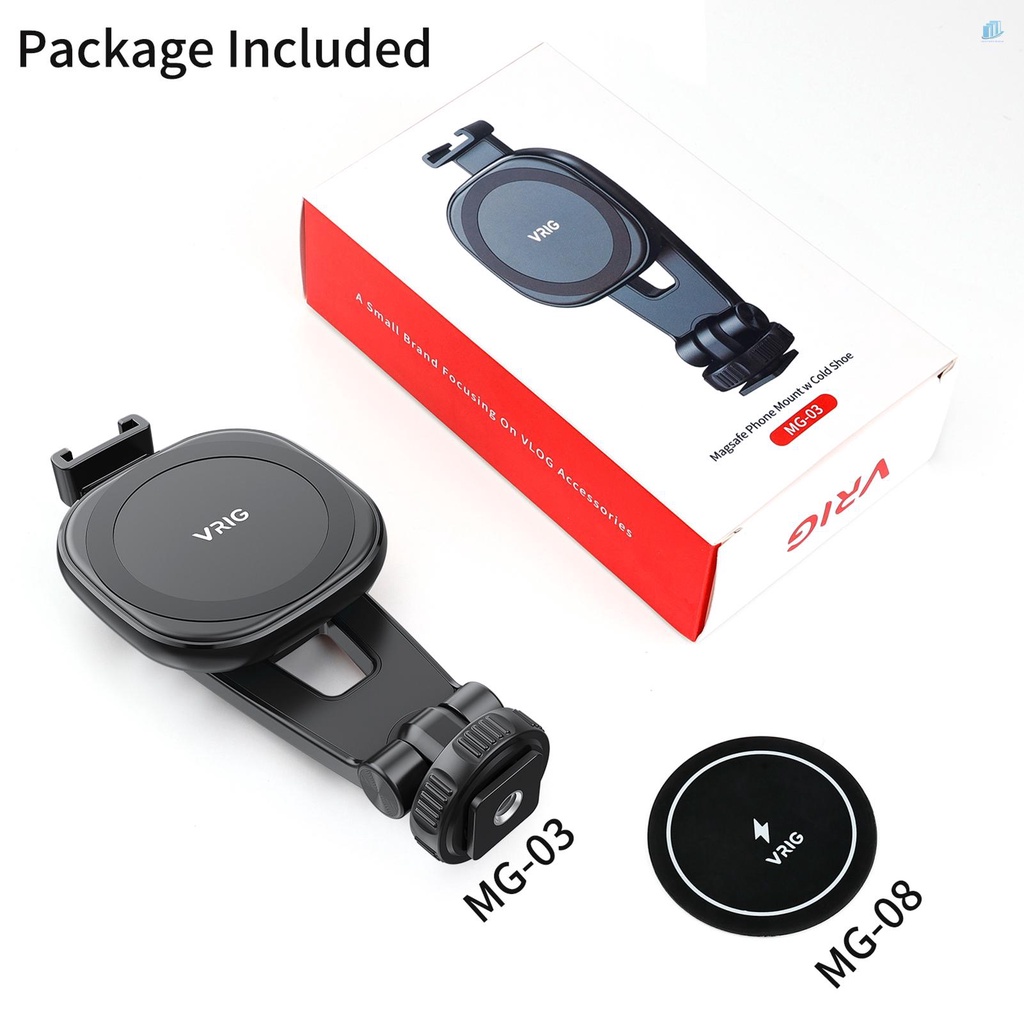 Giá Đỡ Điện Thoại Từ Tính Vrinone VRIG MG-03 Có Thể Xoay 360 Độ Gắn Đế Ba Chân 1 / 4 Inch° Ốp Điện Thoại Có Thể Xoay Được Thay Thế Cho iPhone 12 / 13 / 14 Series Và Mo