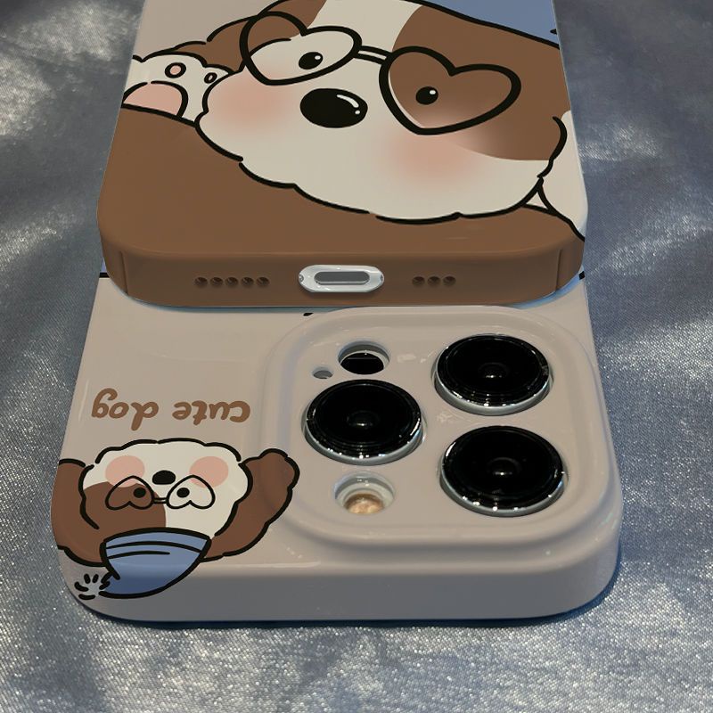 Ốp Điện Thoại Họa Tiết Chú Chó / Trái Tim / Chữ Nightcap plus Dễ Thương Cho Iphone127 11xs Xr 81413