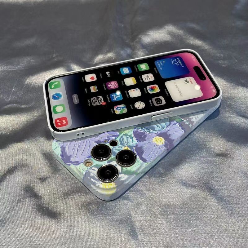 Ốp Điện Thoại Cứng Họa Tiết Tranh Sơn Dầu Sáng Tạo Cho Iphone 12 8pxsmax11 14pro 13 SB6G