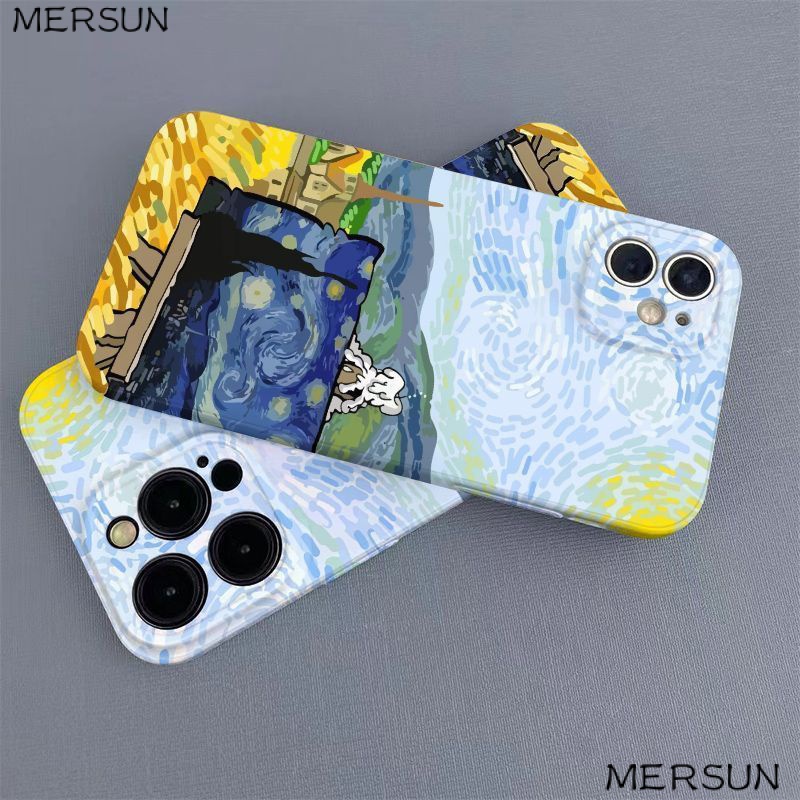 Ốp Điện Thoại Cứng Họa Tiết Tranh Van Gogh Độc Đáo Thời Trang Cho iphone11XR14pro 13 / 8p 12max / 7