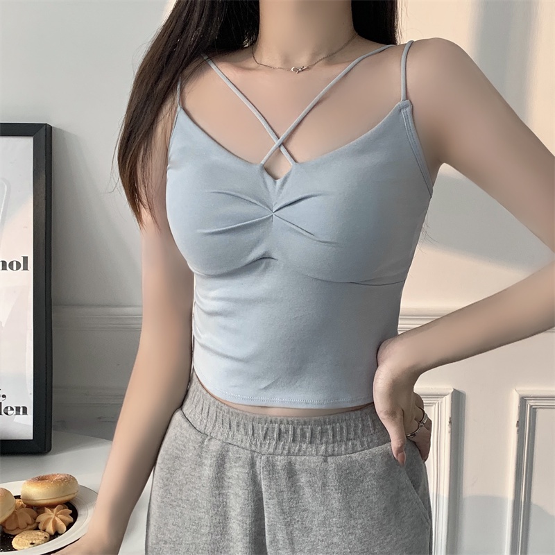 SUXI Áo Tank Top Sát Nách Màu Sắc Thanh Lịch Quyến Rũ