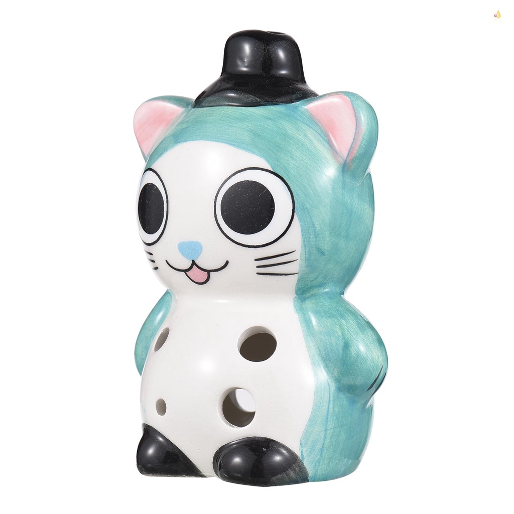 Nhạc Cụ Ocarina Gốm 6 Lỗ Có Dây Đeo Hình Động Vật Dễ Thương