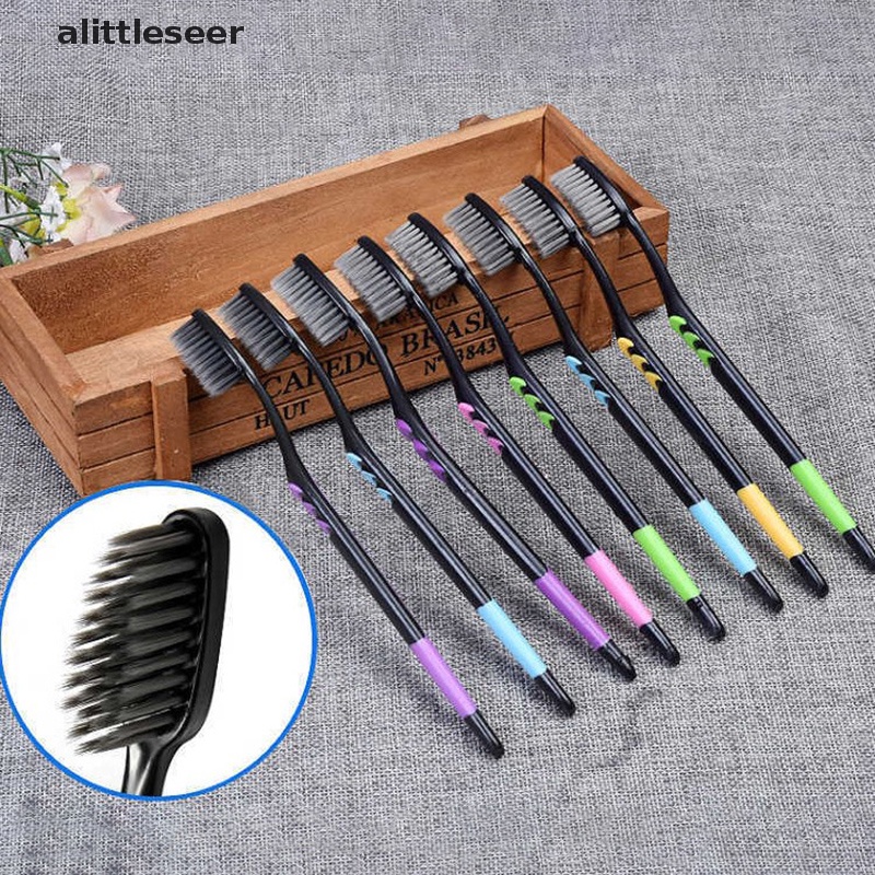 Set 10 Bàn Chải Đánh Răng Than Tre Lông Mềm Dành Cho Người Lớn