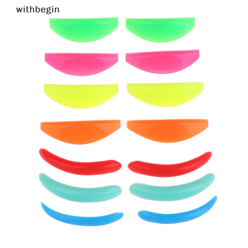 Bộ 7 Cặp Đệm Silicone Uốn Cong Lông Mi Có Thể Tái Sử Dụng