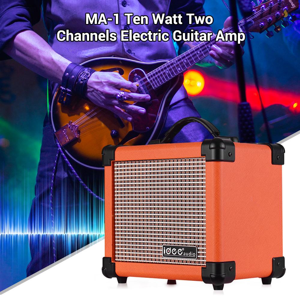 Bộ Khuếch Đại Loa Điện Để Bàn IDEEAUDIO MA-1 10 Watt Hai Kênh Điều Chỉnh Được Phích Cắm Aup Màu Cam