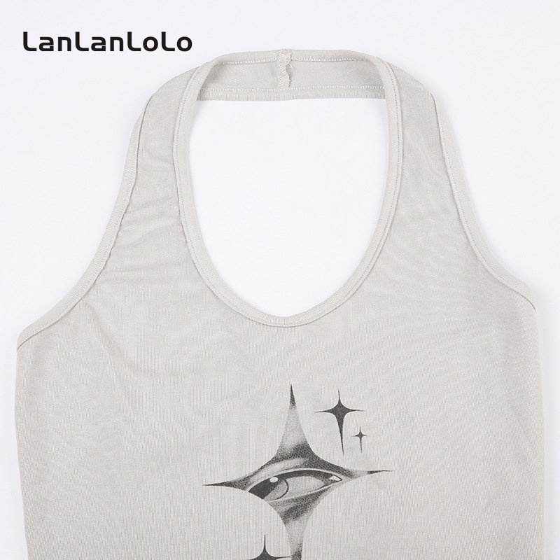 Áo Tank Top Siêu Ngắn In Họa Tiết 2023 Cho Nữ