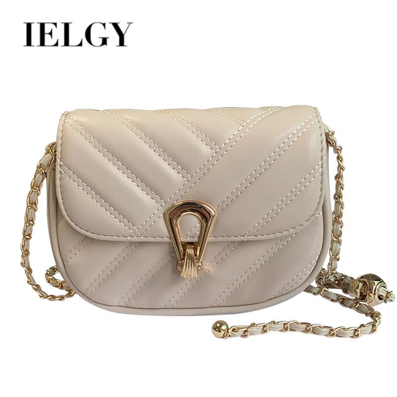 Ielgy Túi Xách Đeo Vai Phối Dây Xích Hình Thoi Nhỏ Phong Cách niche Chất Lượng Cao Cho Nữ
