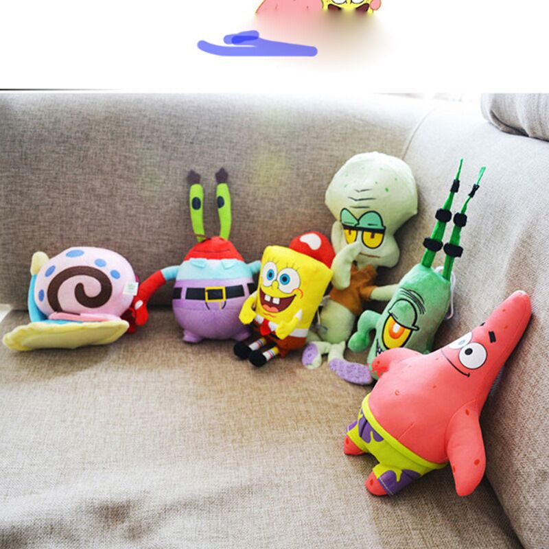 HYC Humey Búp Bê Nhồi Bông Hình Nhân Vật Hoạt Hình SpongeBob Cho Bé