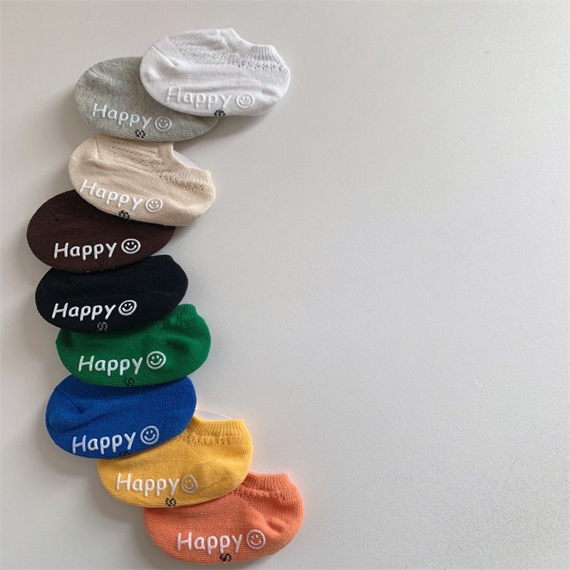 Vớ Cotton Mỏng Cổ Thấp Chống Trượt Thời Trang Mùa Hè Cho Bé Trai Và Gái