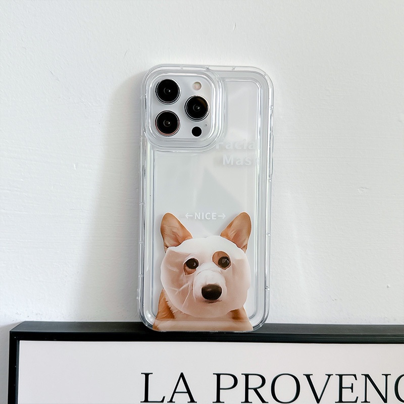 Ốp Điện Thoại Túi Khí Chống Sốc In Hình Cún Hoạt Hình Cho iphone14promax / 13 / 12 / 11 / XR / XS / X / XSMAX / 6 / 6SPLUS / 7 / 8PLUS