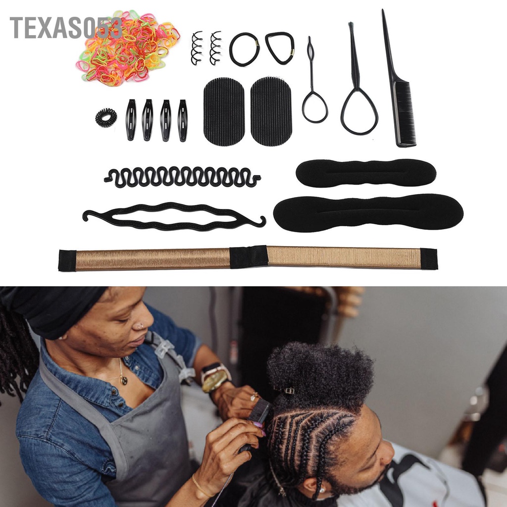 Texas053 20 Chiếc Dụng Cụ Bện Tóc Di Động Nhẹ Tự Làm Phụ Kiện Dành Cho Nhà Tạo Mẫu Nữ Bé Gái