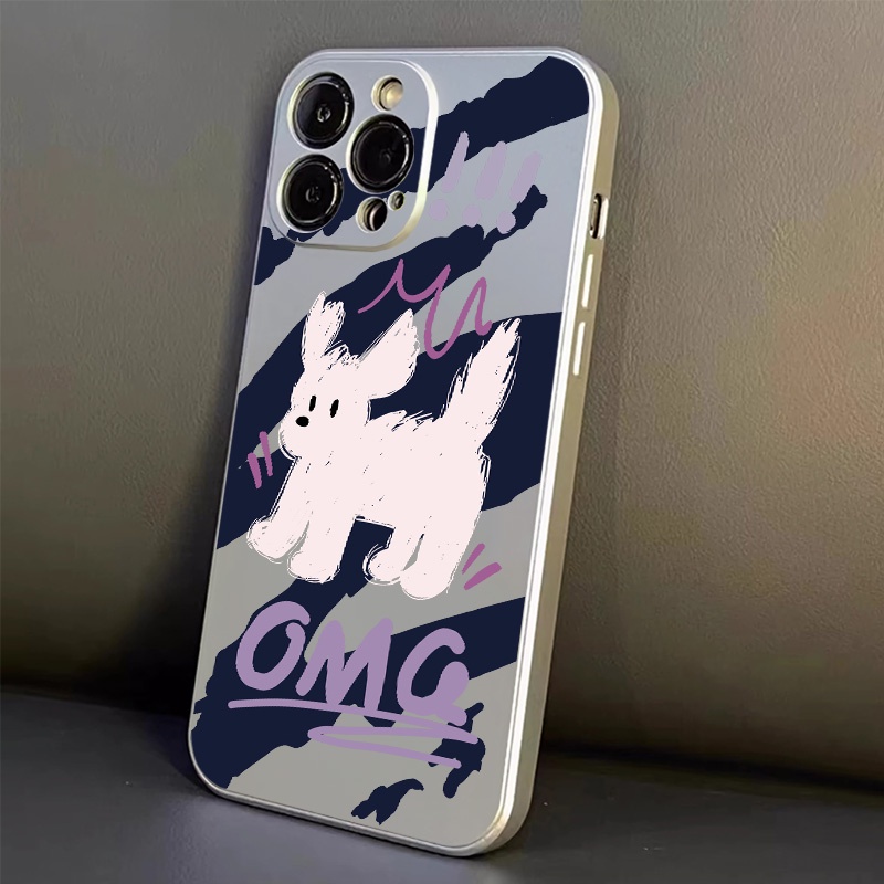 Ốp Điện Thoại TPU Silicon Mềm Mạ Điện Hình Cún Cho IPhone 11 14 13 12 Pro XS Max XR X 8 7 6S Plus